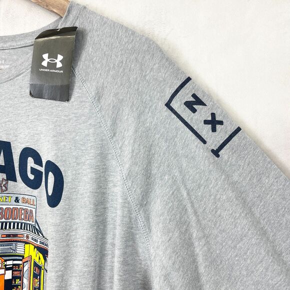 Under Armour NEXT T Shirt Womens 2XLarge Chicago Basketball Graphic Print Raglan - Picture 3 of 14